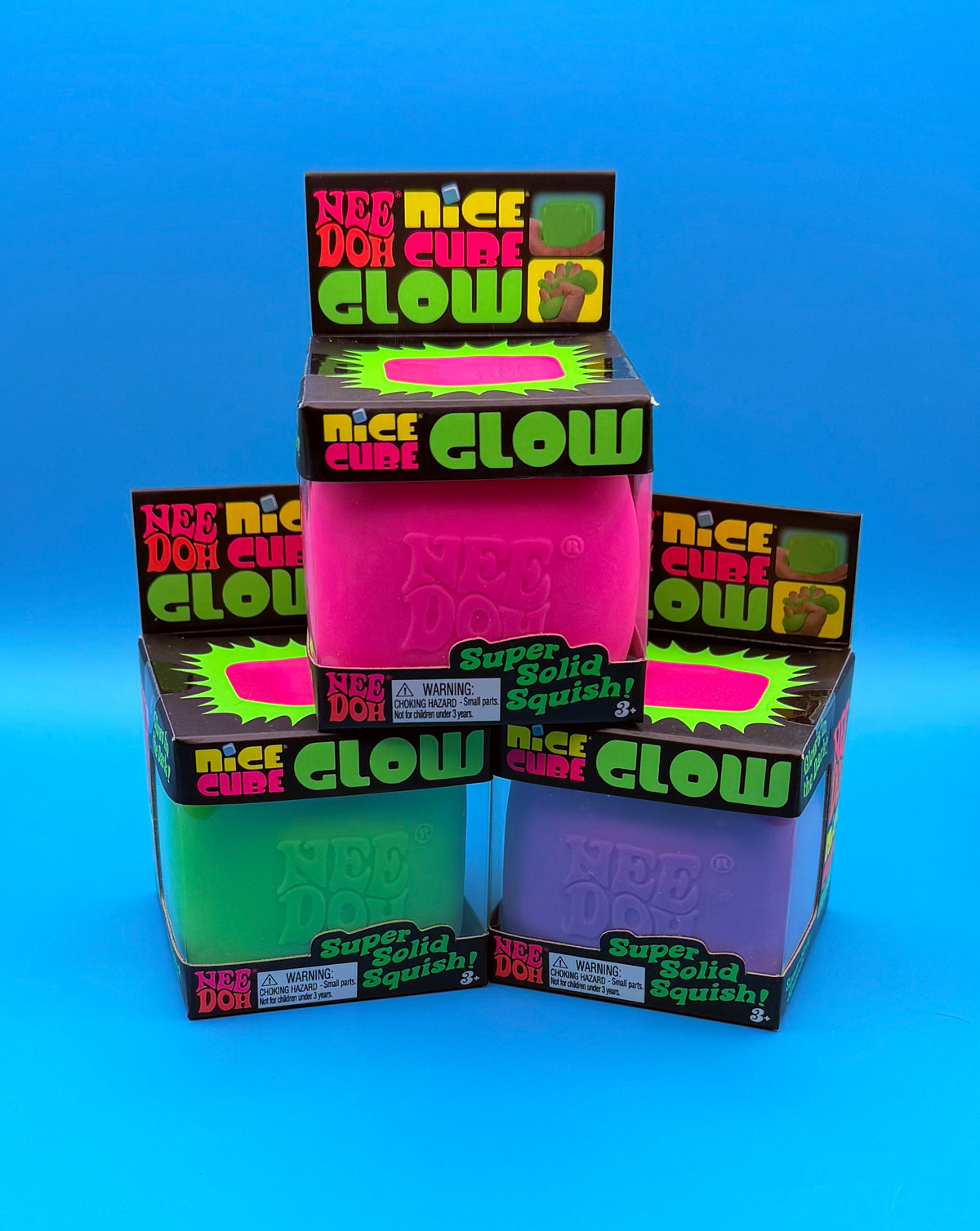 NeeDoh Nice Cube Glow & Case Combo