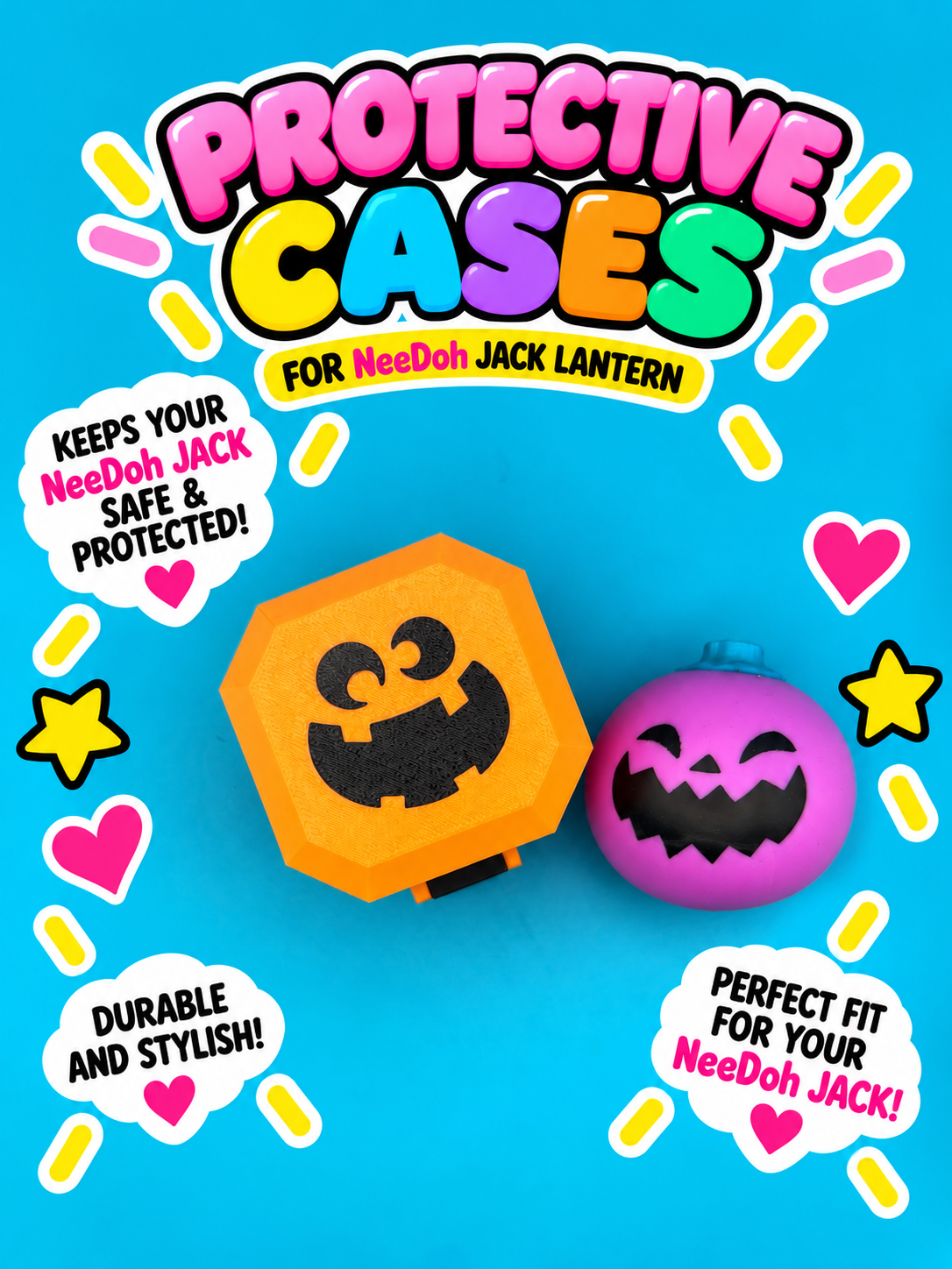 NeeDoh Jack o Lantern Case
