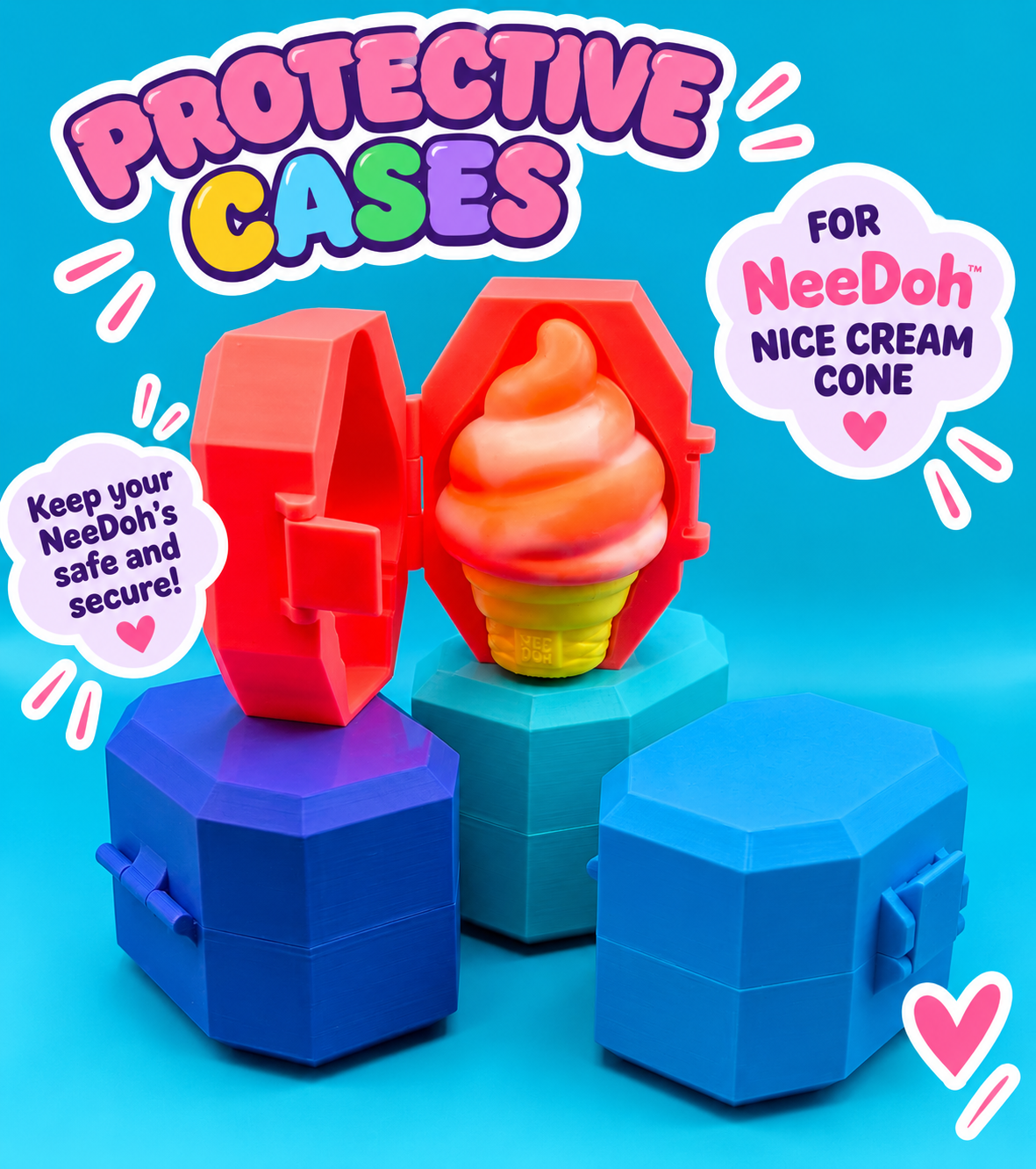 NeeDoh Nice Cream Cone Case