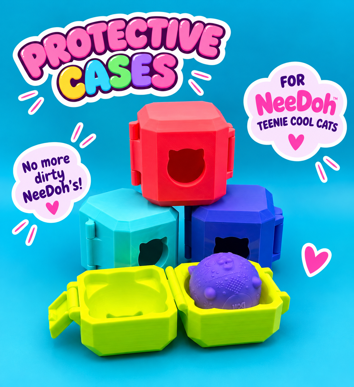 NeeDoh Teenie Cool Cats Case