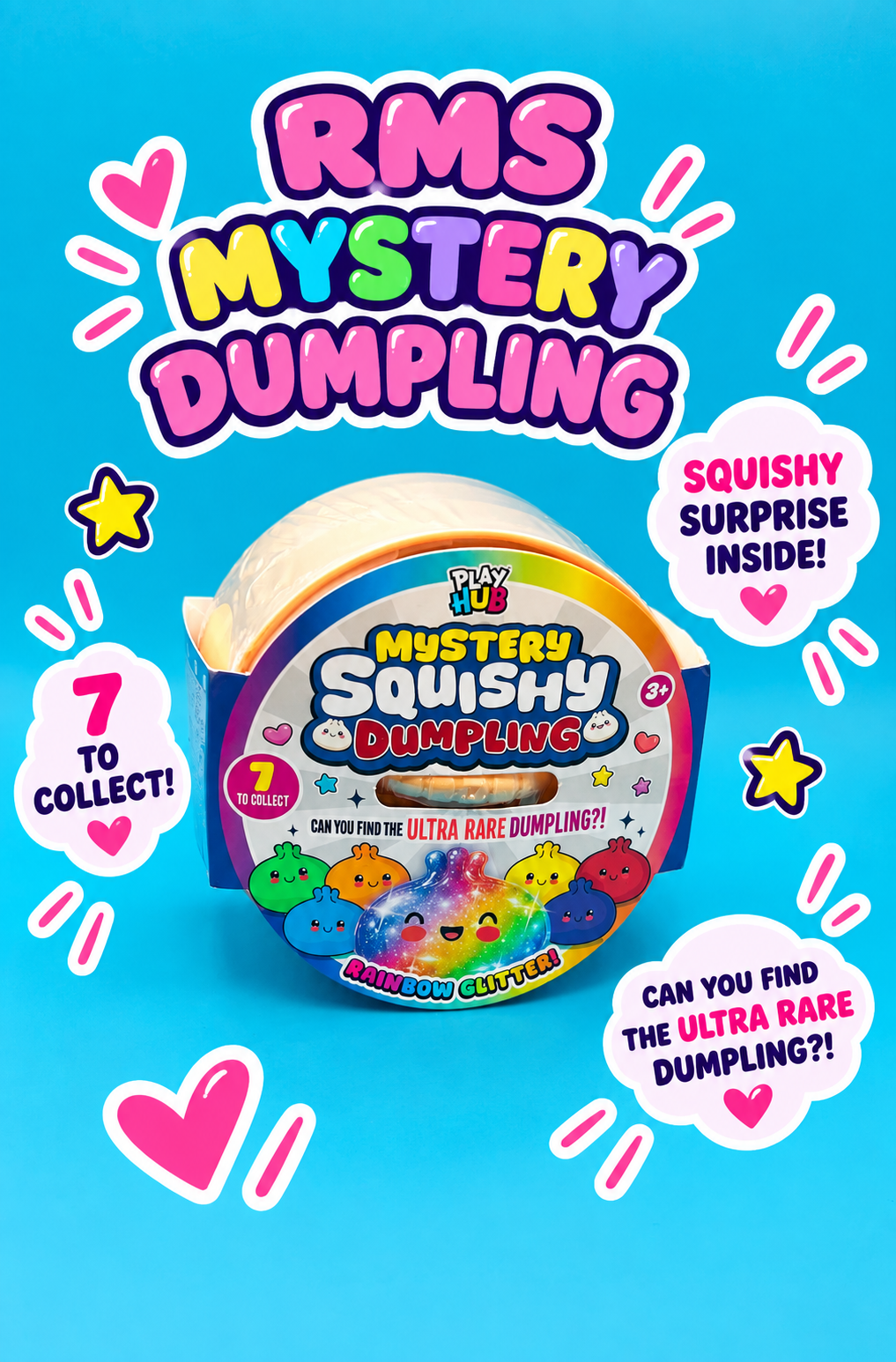 RMS Mystery Squishy Dumpling - Rainbow Glitter Edition