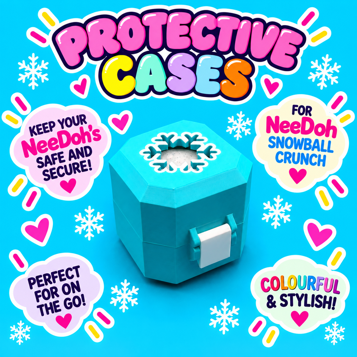 NeeDoh Snowball Crunch Case